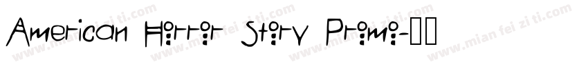 American Horror Story Promo字体转换